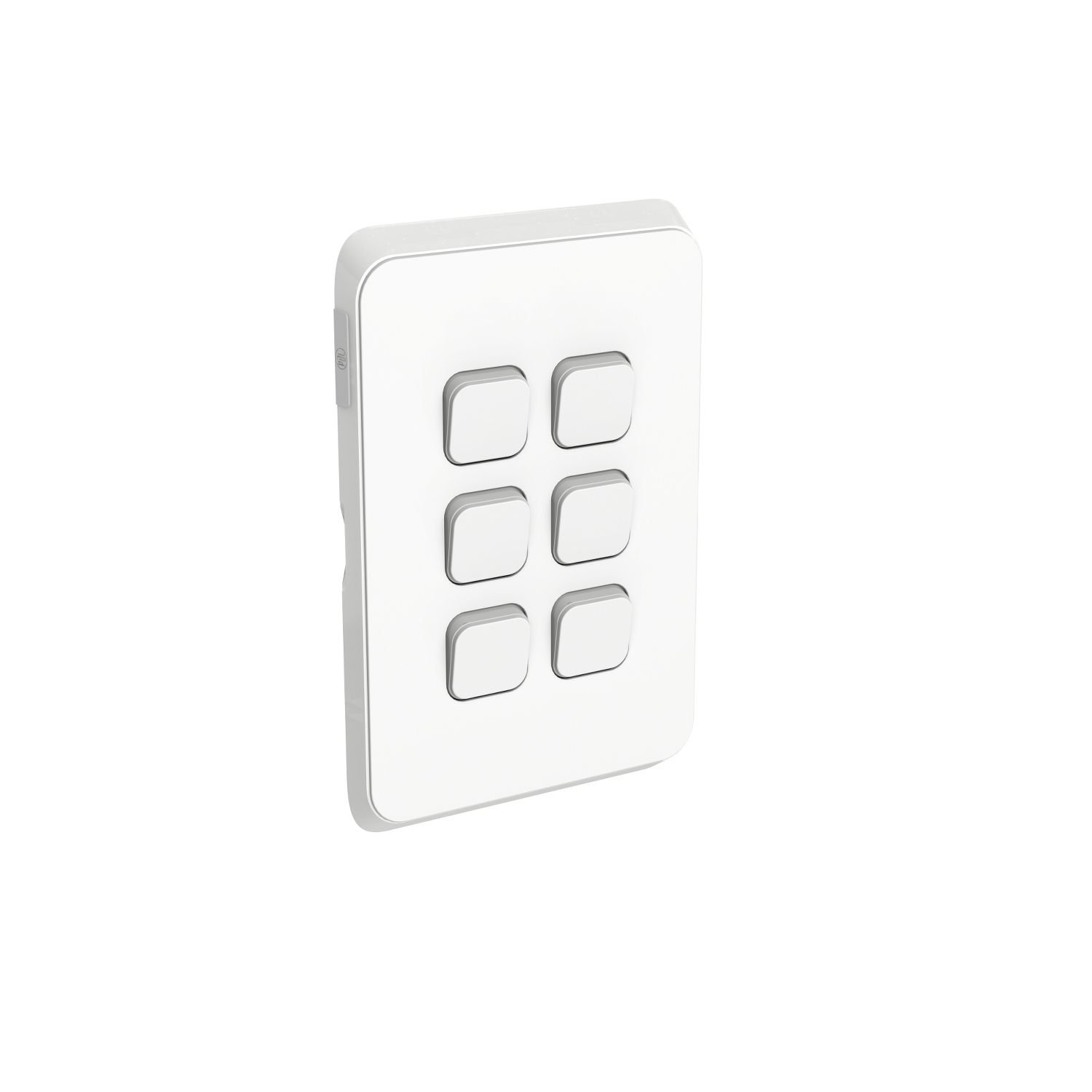 PDL386C-VW - PDL Iconic Cover Plate Switch 6Gang - Vivid White